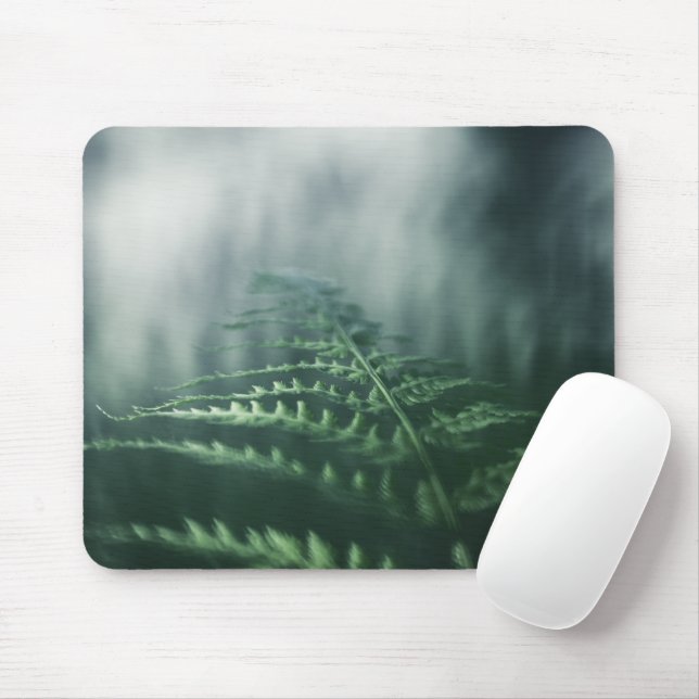 Tapis De Souris Dark Moody Fern photo nature (Avec souris)