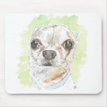Tapis de souris d'art Chihuahua.
