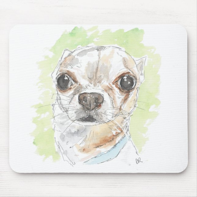 Tapis de souris d'art Chihuahua. (Devant)