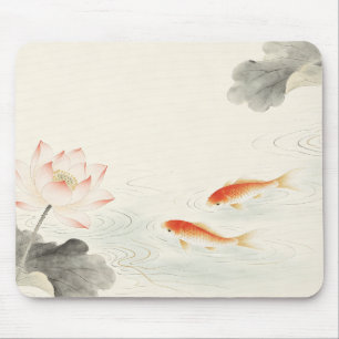 Tapis de souris d'art minimal oriental Gongbi Lotu