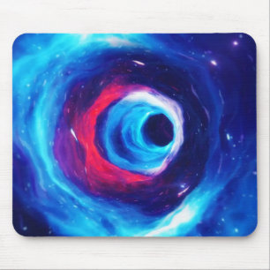Tapis de souris d'art spatial "Dans le trou de ver