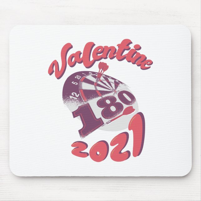 Tapis De Souris Darts est mon Valentin 2021 (Devant)