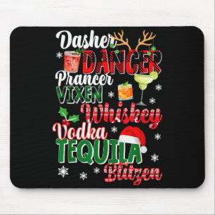Tapis De Souris Dasher Dancer Prancer Vixen Moscato Vodka Tequila