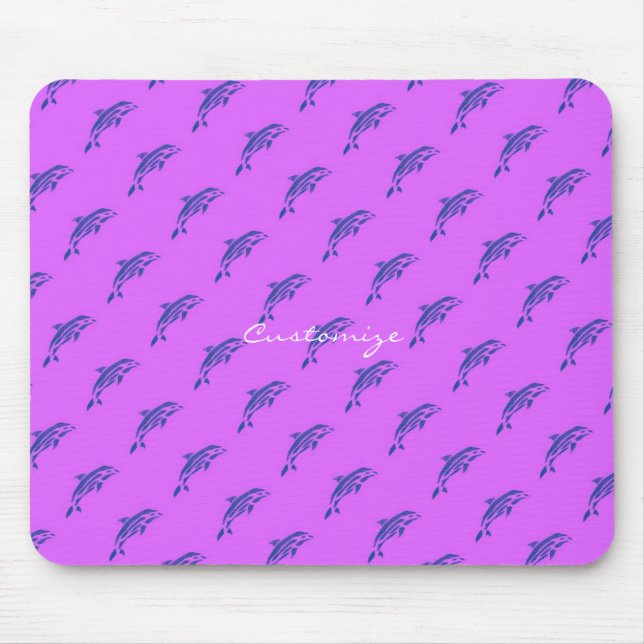 Tapis De Souris dauphins tribus sautant rose Thunder_Cove (Devant)