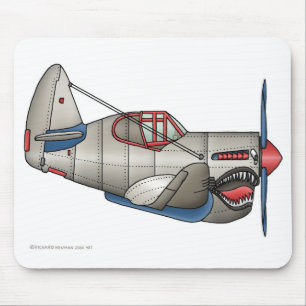 Tapis de souris d'avion de combat de 2ÈME GUERRE