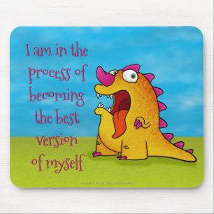 Tapis De Souris Dax le monstre de Dino, mousepad de w/quote