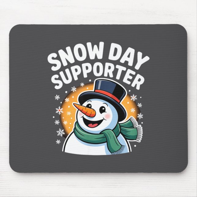 Tapis De Souris Day Snow Supporter Shirt (Devant)