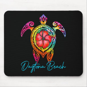 Tapis De Souris Daytona Beach Floride Tie Dye Vacances de tortue d