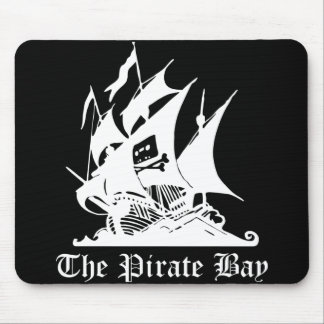 Tapis de souris de baie de pirate - version noire