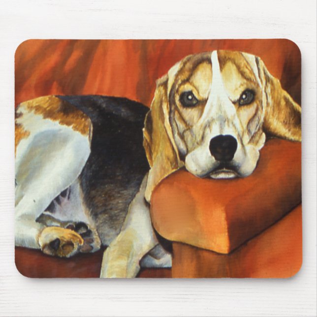 Tapis de souris de beagle de Lucy (Devant)