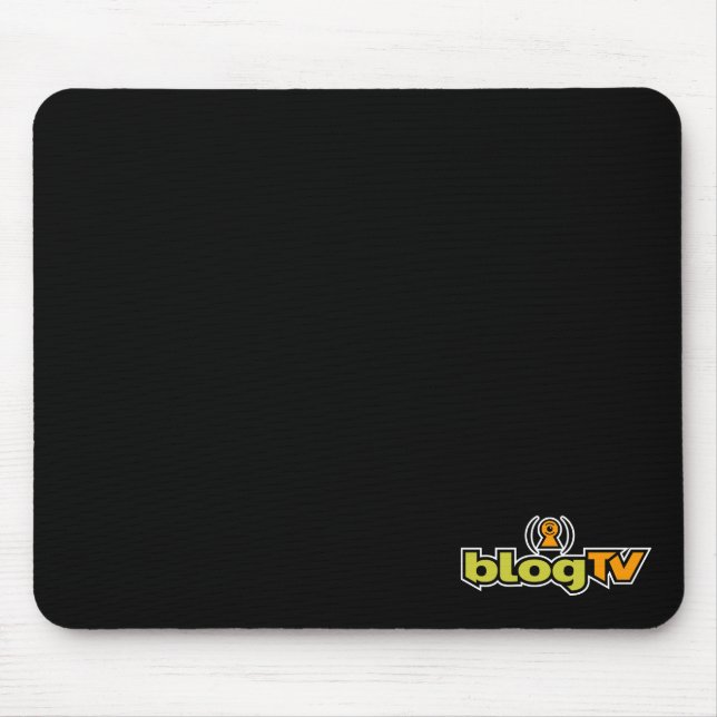 Tapis de souris de BlogTV (noir) (Devant)