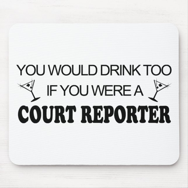 Tapis De Souris De boissons sténographe judiciaire trop - (Devant)