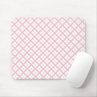 Tapis de souris de bureau à carreaux rose romantiq