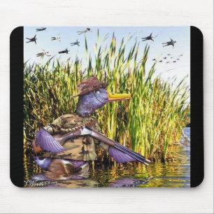Tapis de souris de canard de chasseur