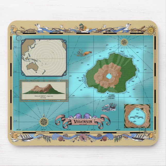 Tapis de souris de carte de Vulcania (Devant)