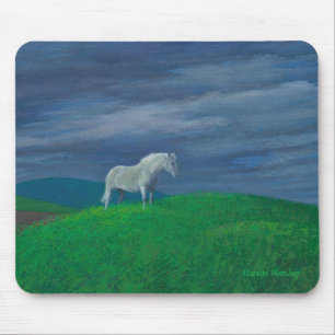 Tapis de souris de cheval blanc