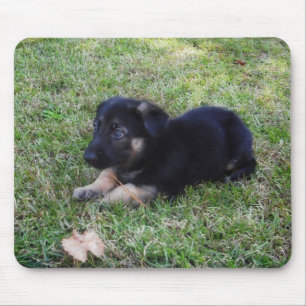 Tapis de souris de chiot de berger allemand