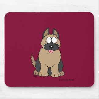 Tapis de souris de chiot de berger allemand