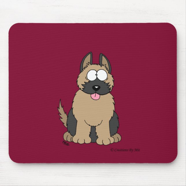 Tapis de souris de chiot de berger allemand (Devant)