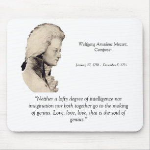 Tapis de souris de citation de Mozart