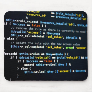 Tapis de souris de code de Web
