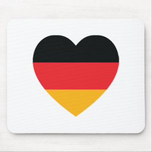 Tapis de souris de coeur de drapeau de l'Allemagne