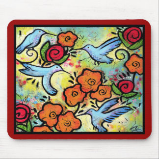 Tapis de souris de colibris - 9,25" x 7,75"