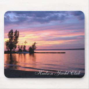 Tapis de souris de coucher du soleil de club de