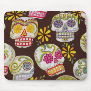 tapis de souris de crâne de sucre