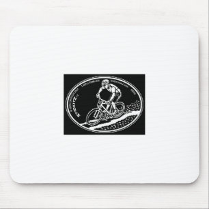 Tapis de souris de cycliste de montagne