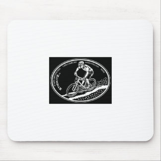 Tapis de souris de cycliste de montagne