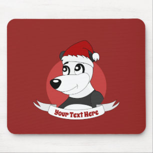 Tapis de souris de dessin animé de Noël avec un ou