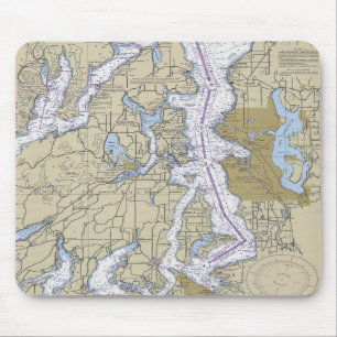 Tapis de souris de diagramme de Washington Puget