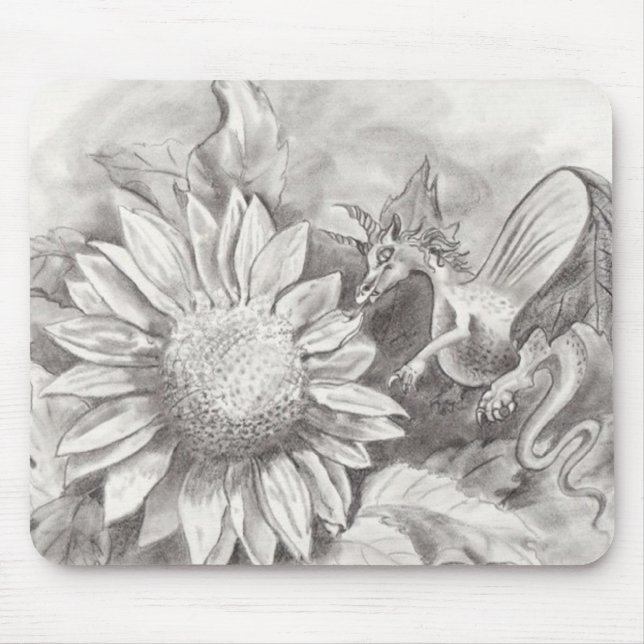 Tapis de souris de dragon de tournesol (Devant)