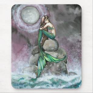 Tapis de souris de fantasy Sirène Émeraude