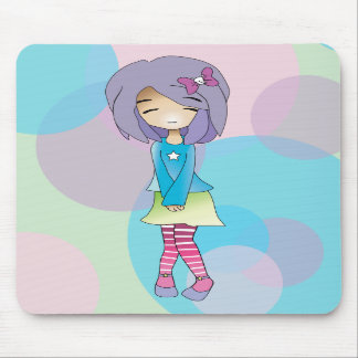 Tapis de souris de fille de point de Chibi