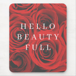Tapis de souris de fleur de rose rouge