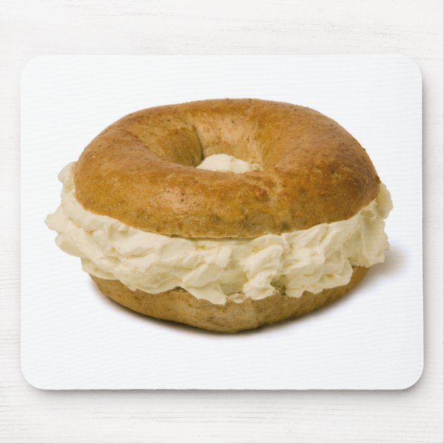 Tapis de souris de fromage du bagel w/Cream (Devant)