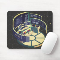 Tapis de souris de galaxie de pont en vaisseau