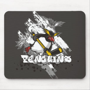 Tapis de souris de graffiti de pingouins du Jersey