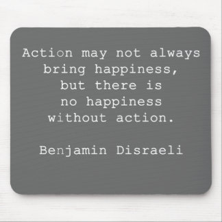 Tapis de souris de gris de citation de Disraeli