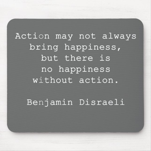 Tapis de souris de gris de citation de Disraeli (Devant)