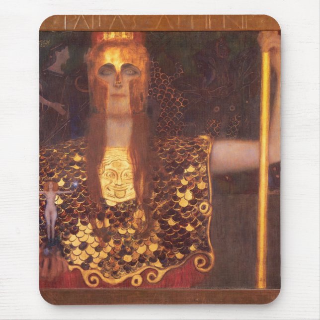Tapis de souris de Gustav Klimt Minerva Pallas (Devant)