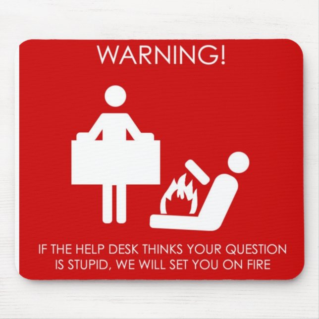 Tapis de souris de helpdesk (Devant)
