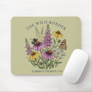 Tapis de souris de jardin papillon abeille pollini