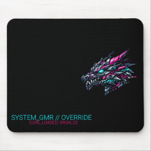 Tapis de souris de jeu Cybernetic Dragon Neon Glit