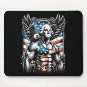 Tapis De Souris De Juillet Patriotique Funny George Washington Jui