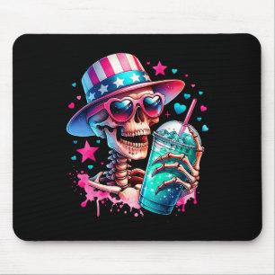Tapis De Souris De Juillet Squelette Retro Tendance Maman Crâne Ma