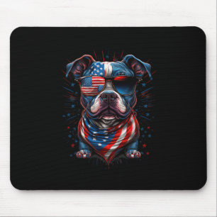 Tapis De Souris De Juillet Staffordshire Patriotique Bull Terrier