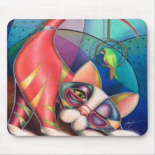 Tapis de souris de Kitty d'anneau en laiton par